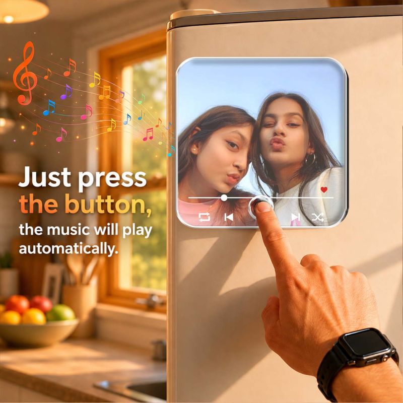 Birthday Gift for Bestie Friendship Day Gift for Men and Women Personalized Musical Fridge Magnet for Home Decor | Long Distance Friendship Gift